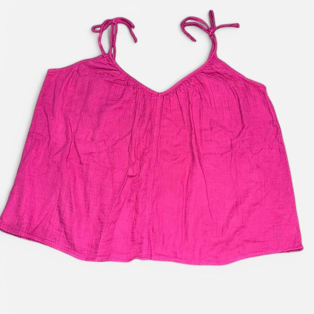 Old Navy Fuchsia Pink Tie Strap Tank Top - Picture 4 of 7